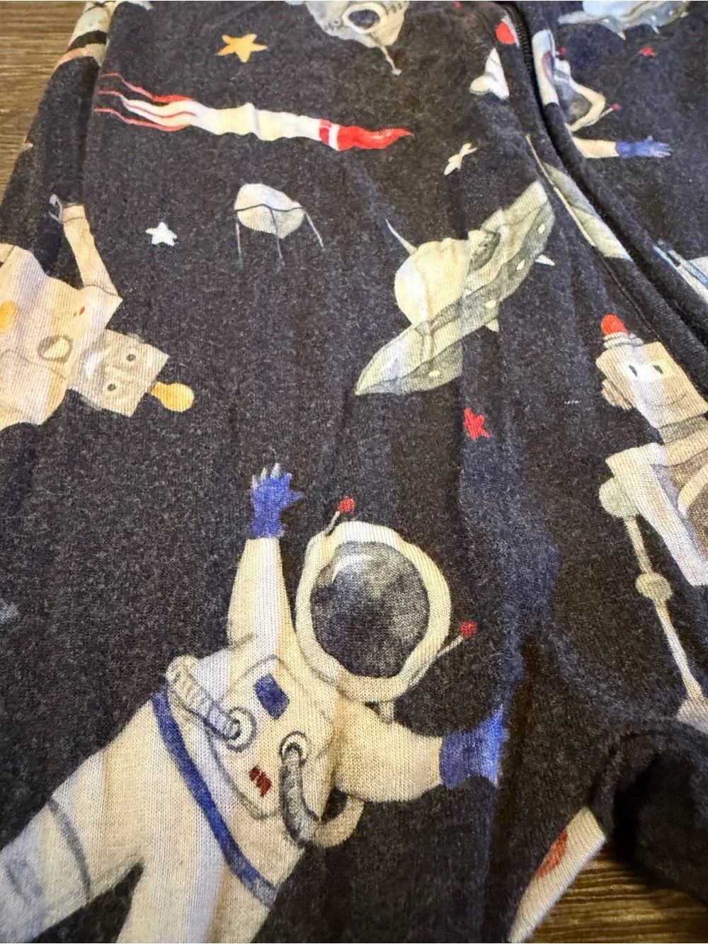 Bums & Roses Infant Long Sleeve “I Need Space” Outer Space Romper 9-12 Month